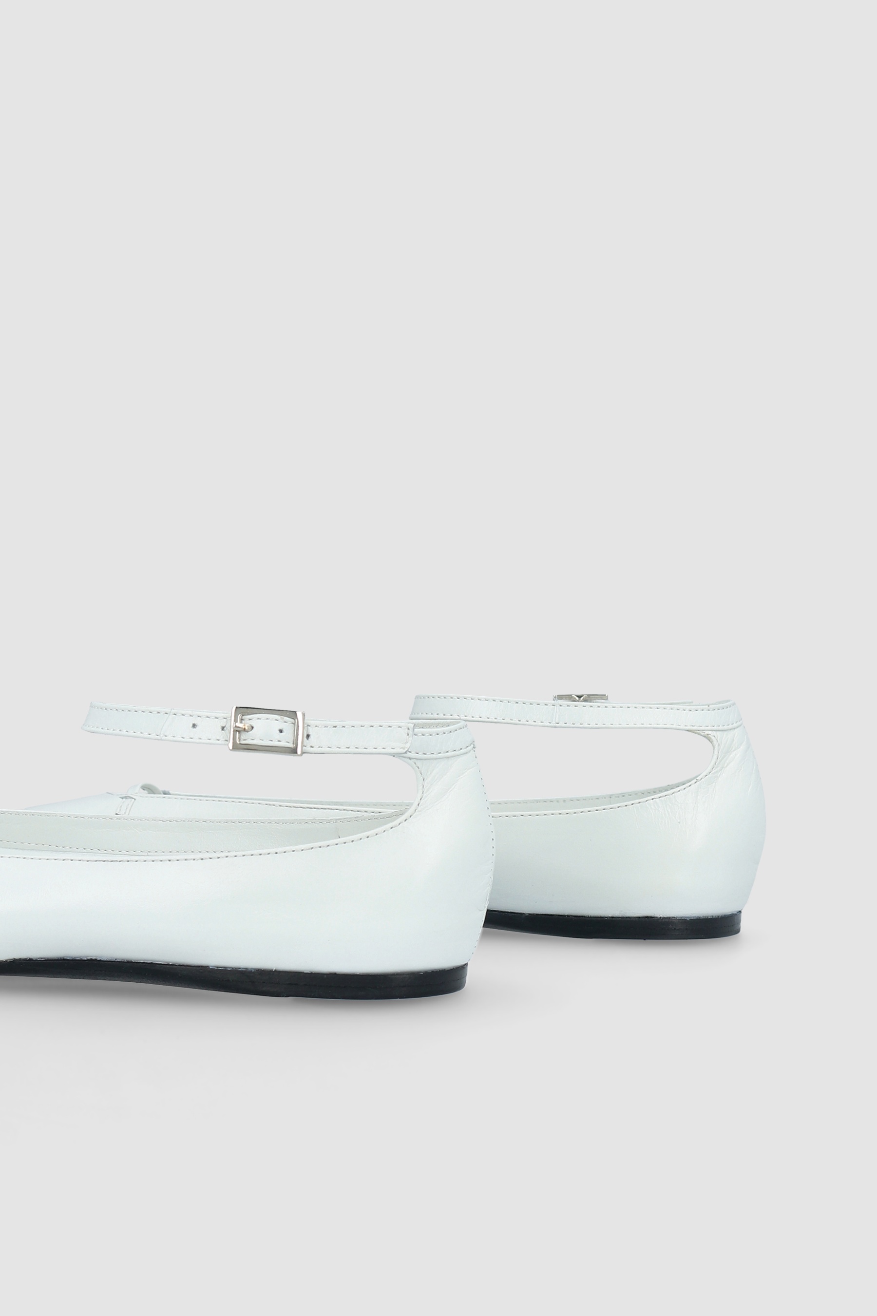 Margot Burrata Creased Calf Leather Flat - 4
