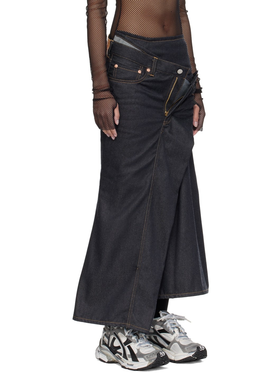 Indigo Levi's Edition Denim Midi Skirt - 2