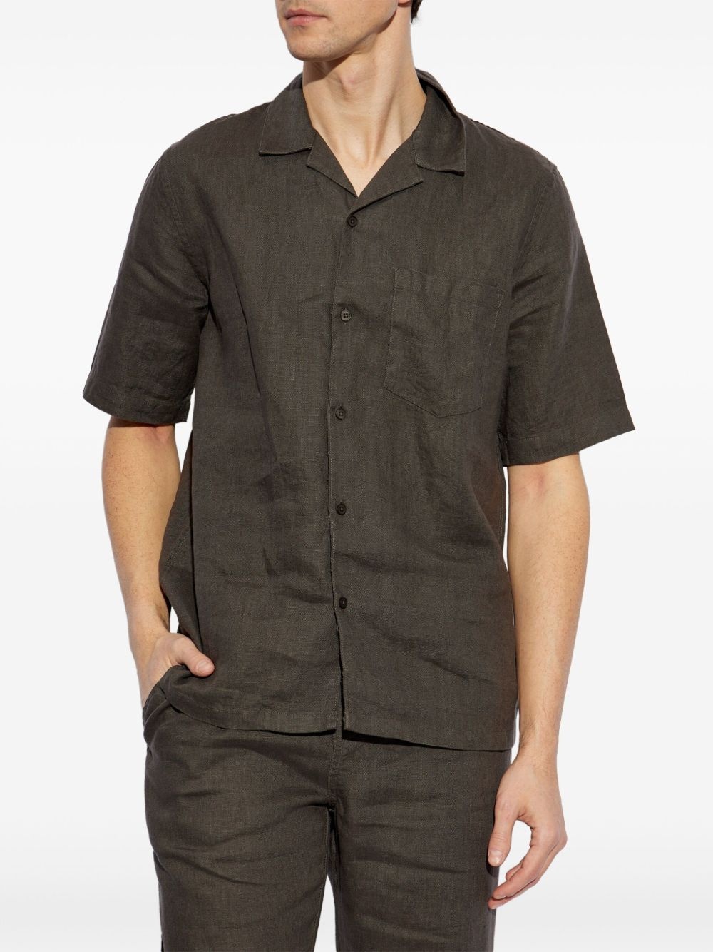 short-sleeve button-up shirt - 3