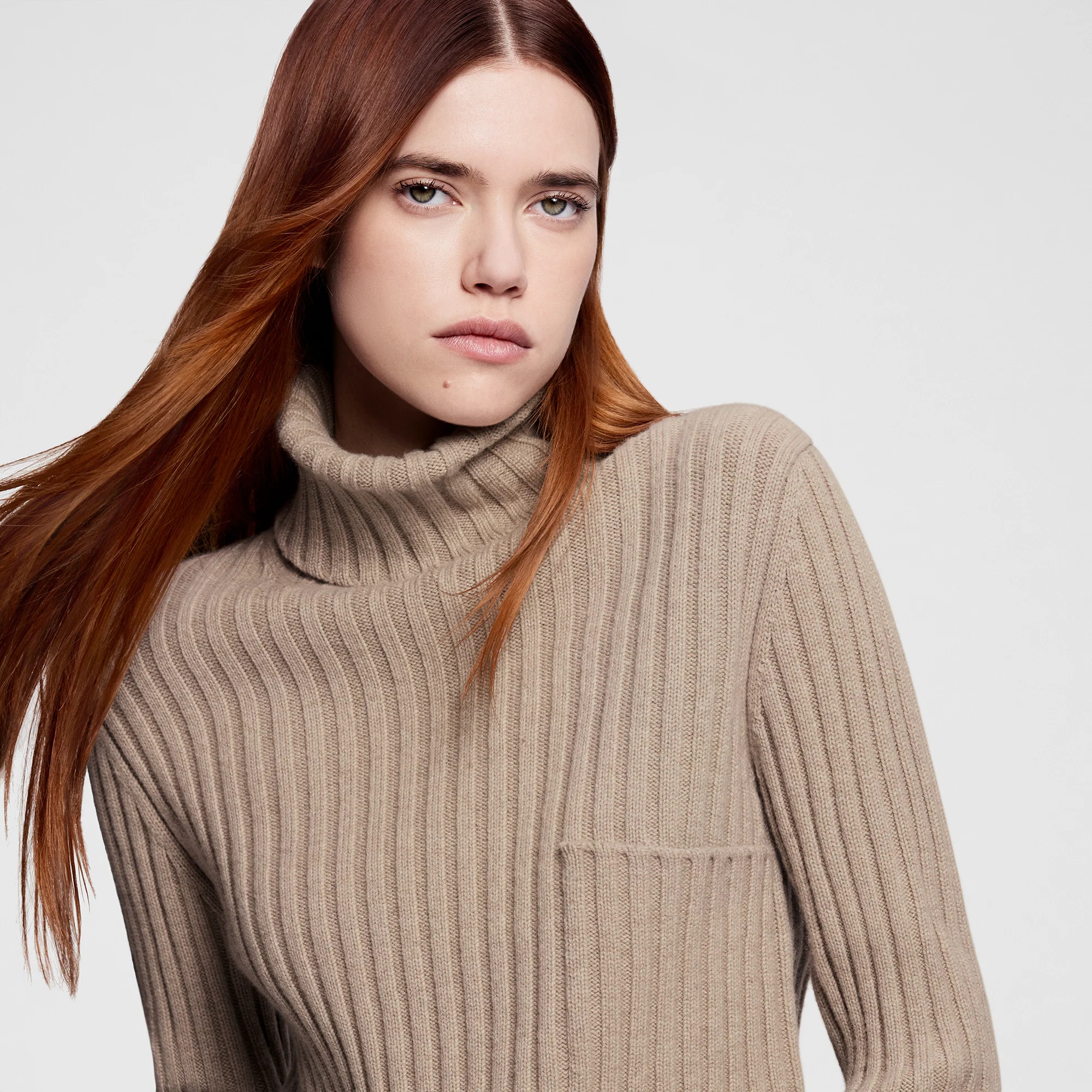 Pocket Detail Ribbed Knit Pullover - 2