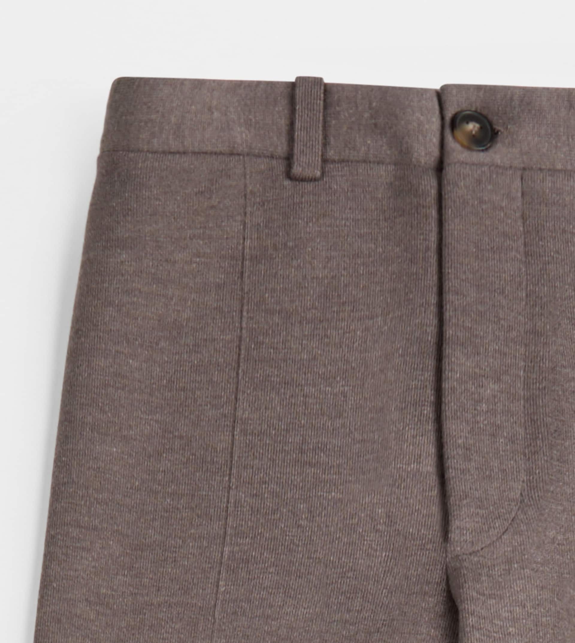 PANTS IN WOOL - BROWN - 6