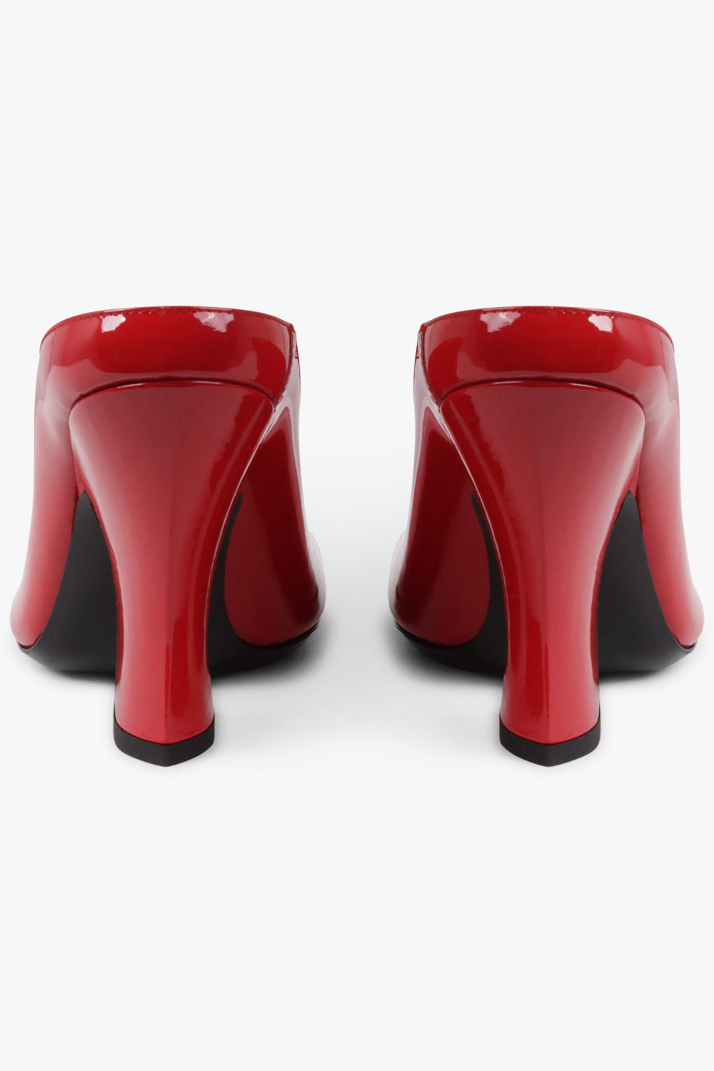 SCULPTED 95MM MULE HEEL | VERMILLION RED - 4