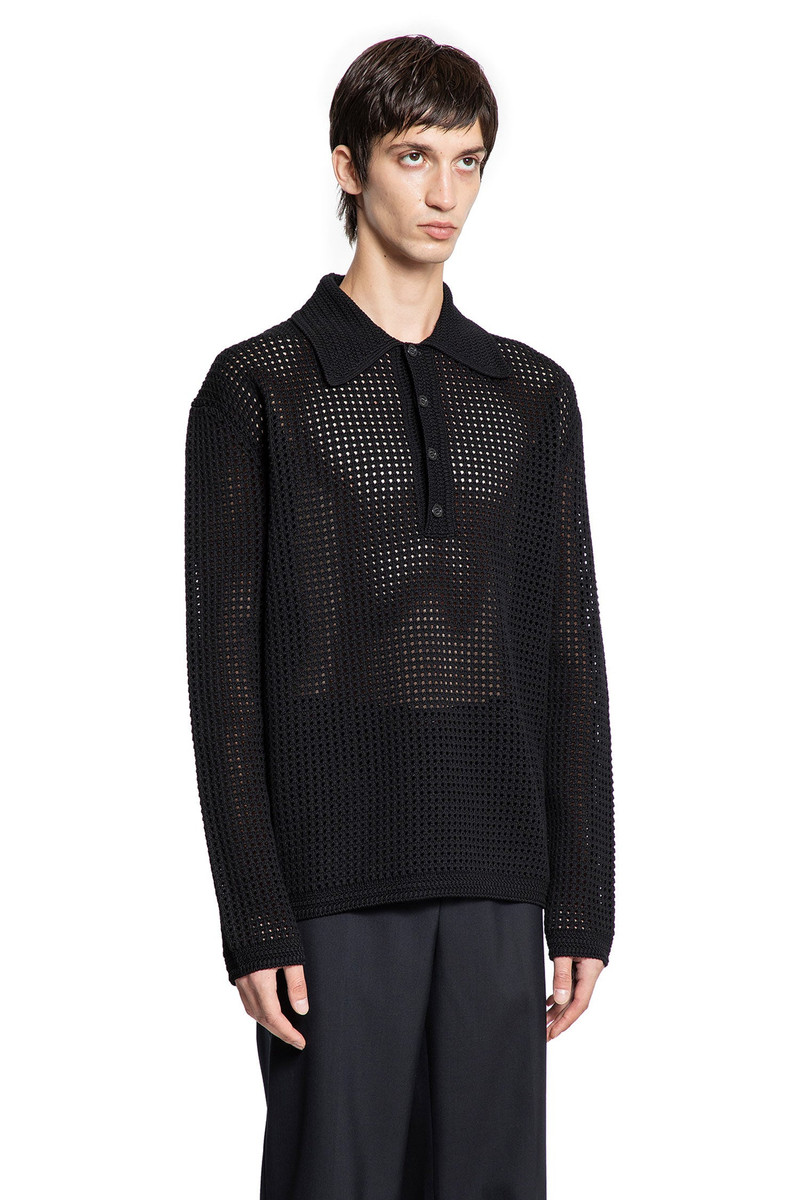 GUCCI Crochet Knit Polo Shirt outlook