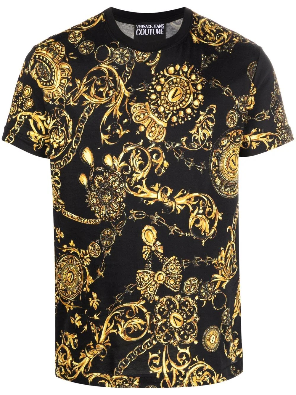 baroque-print polo shirt - 1