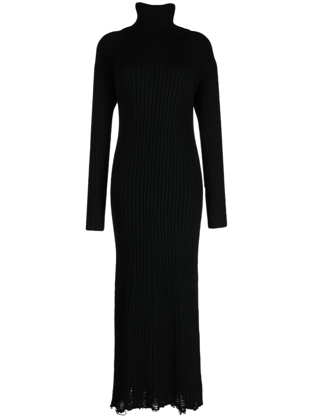 ribbed-knit wool maxi dress - 1