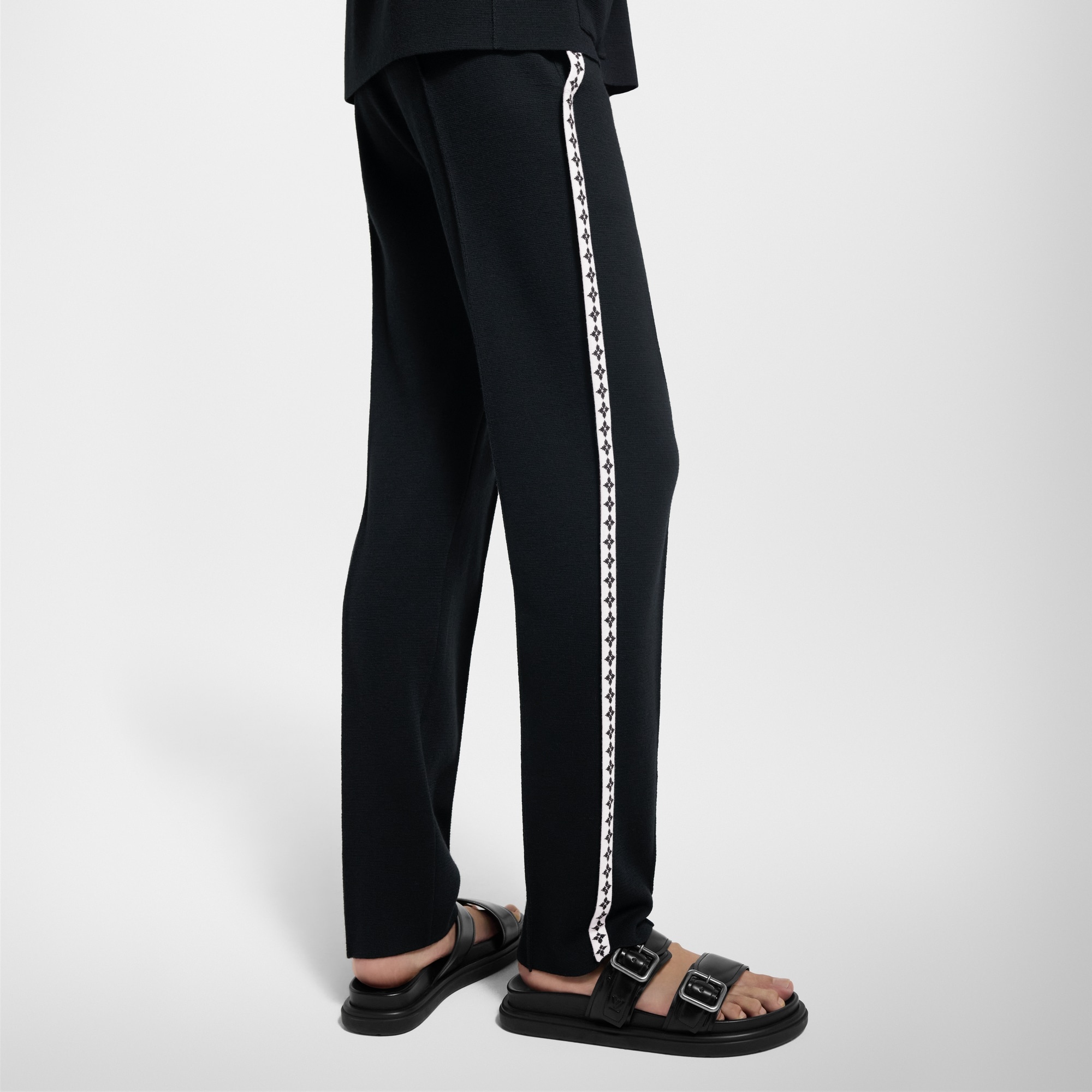 Preppy Knitted Wool Trousers - 5