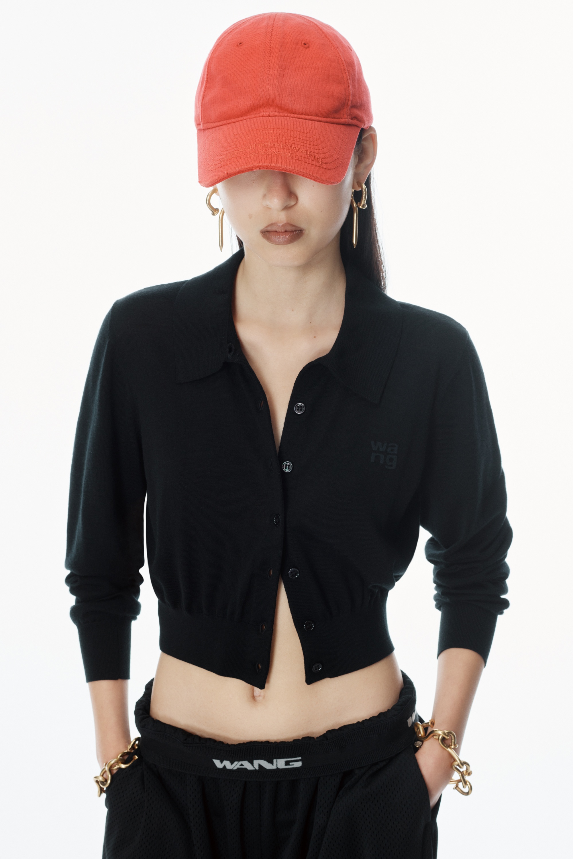 High-Frequency Stacked Logo Cardigan in Merino Wool - 3