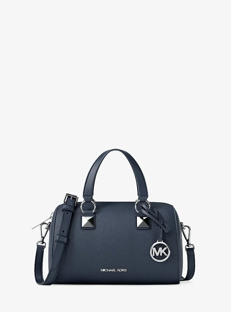 Grayson Small Pebbled Leather Duffel Crossbody Bag - 1