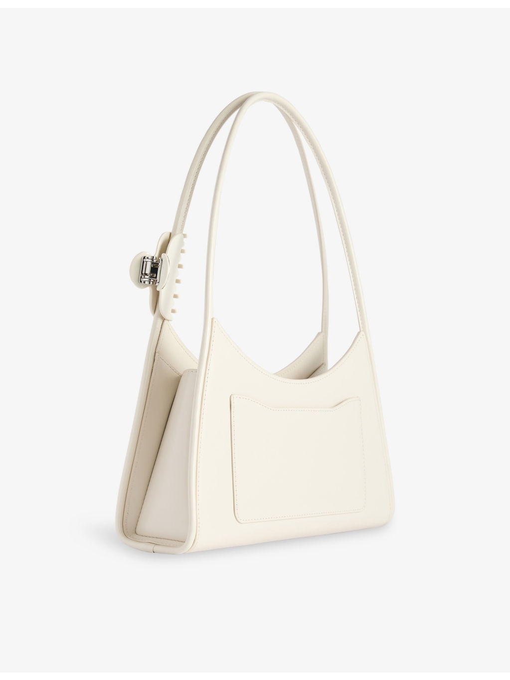 Claw Clip Leather Shoulder  Bag - 4