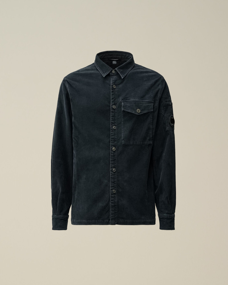 Corduroy Lens Buttoned Shirt 1