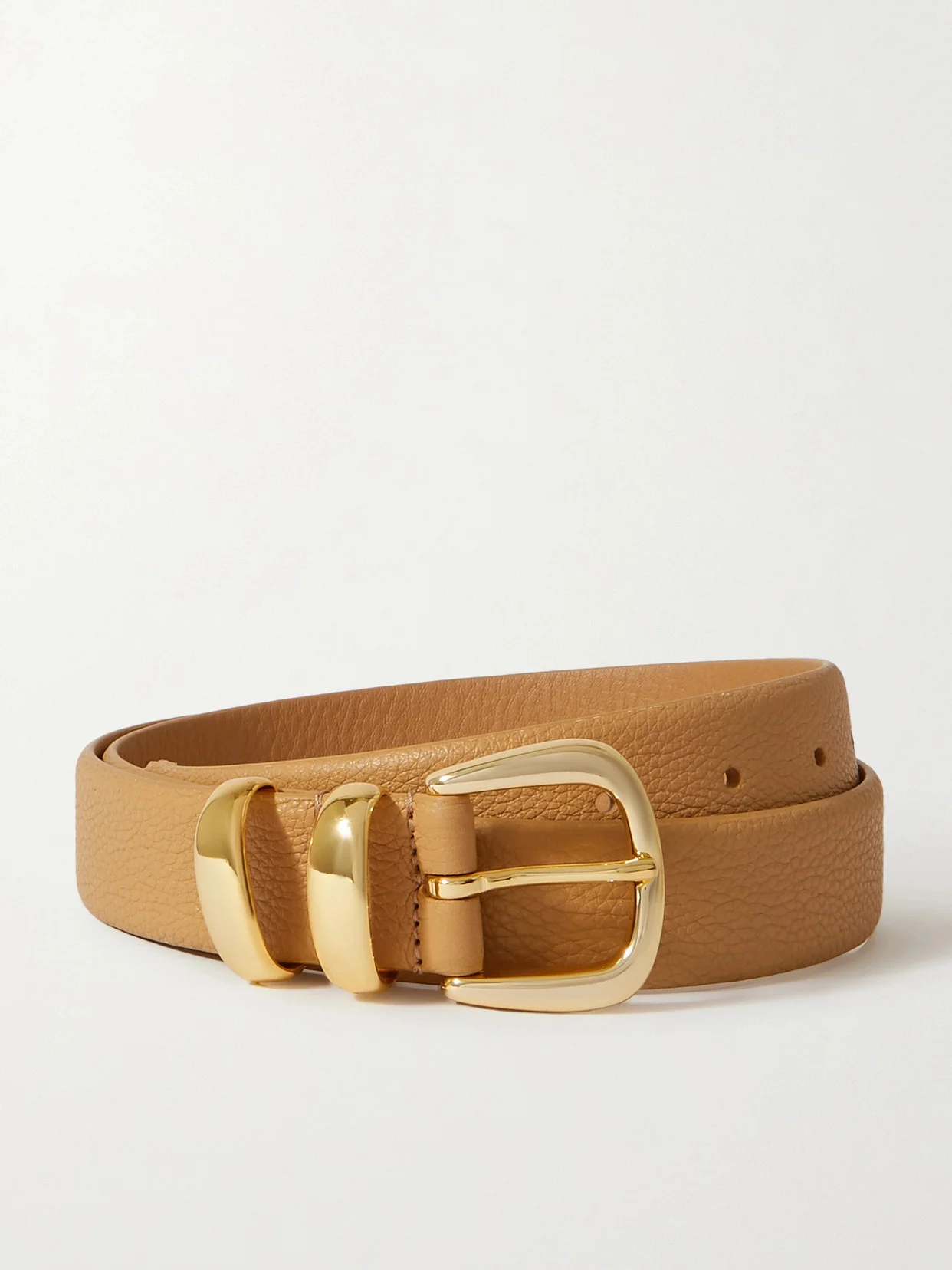Textured-leather Waist Belt - 1