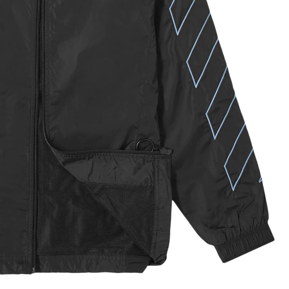Off-White Diag Nylon Jacket 'Black/Light Blue' - 2