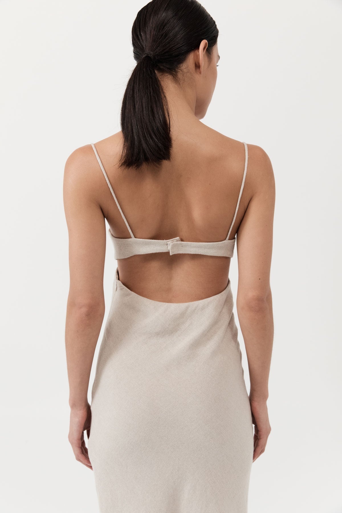 Linen Resort Dress - Natural - 4