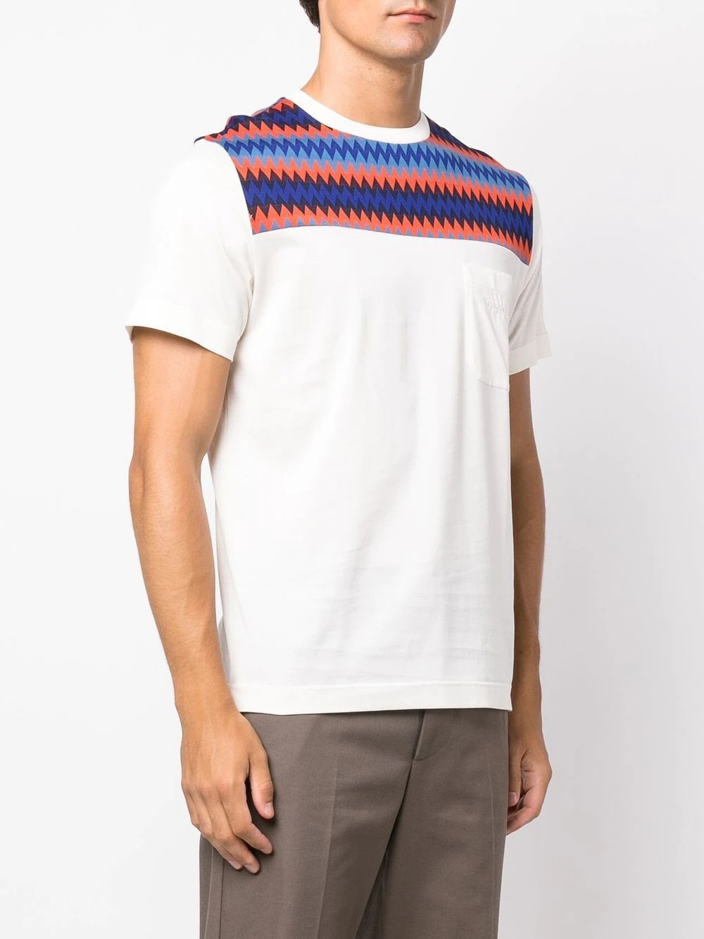 zigzag cotton T-shirt - 3