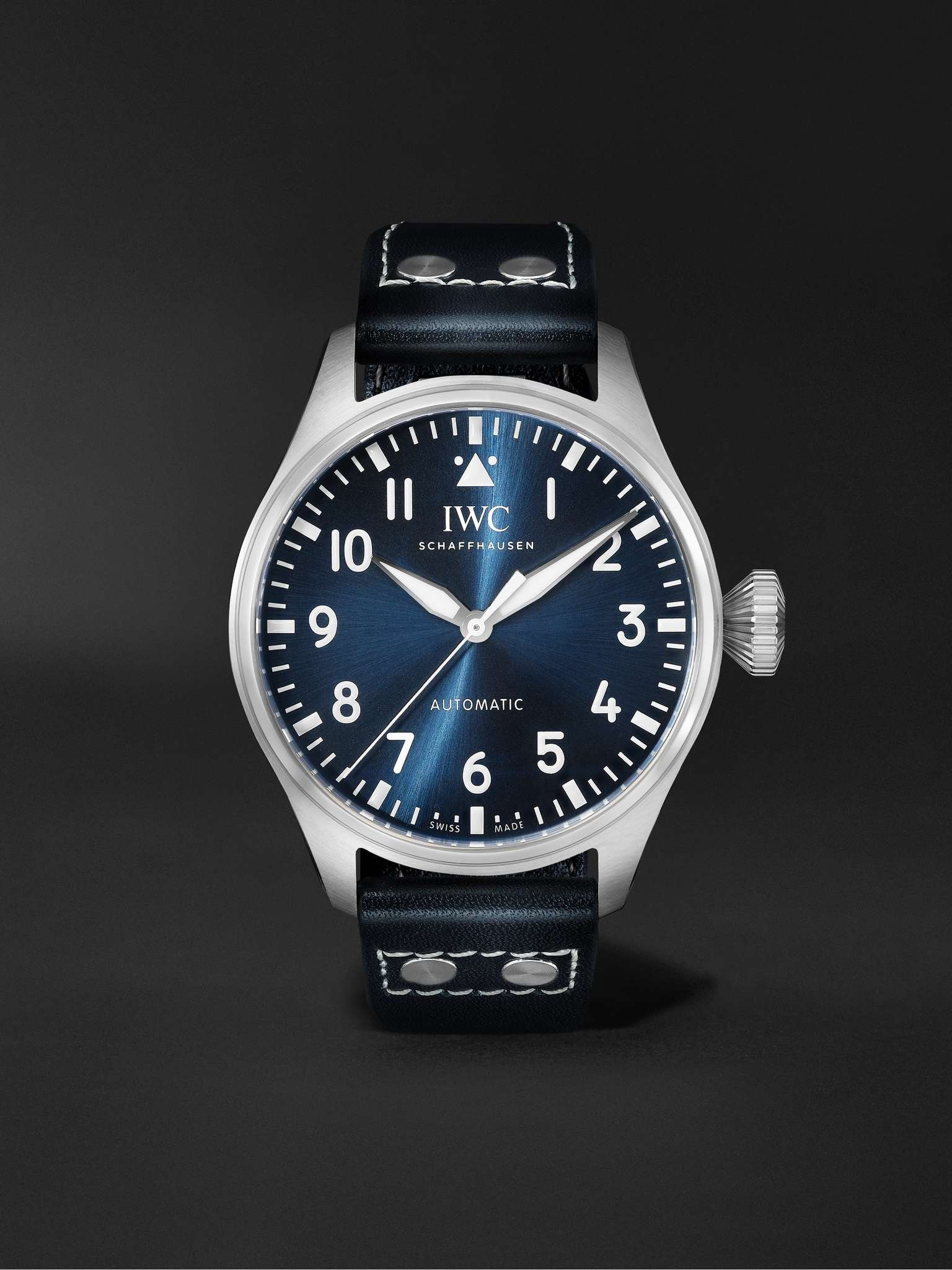 Big Pilot's Automatic 43mm Stainless Steel and Leather Watch, Ref. No. IW329303 - 1