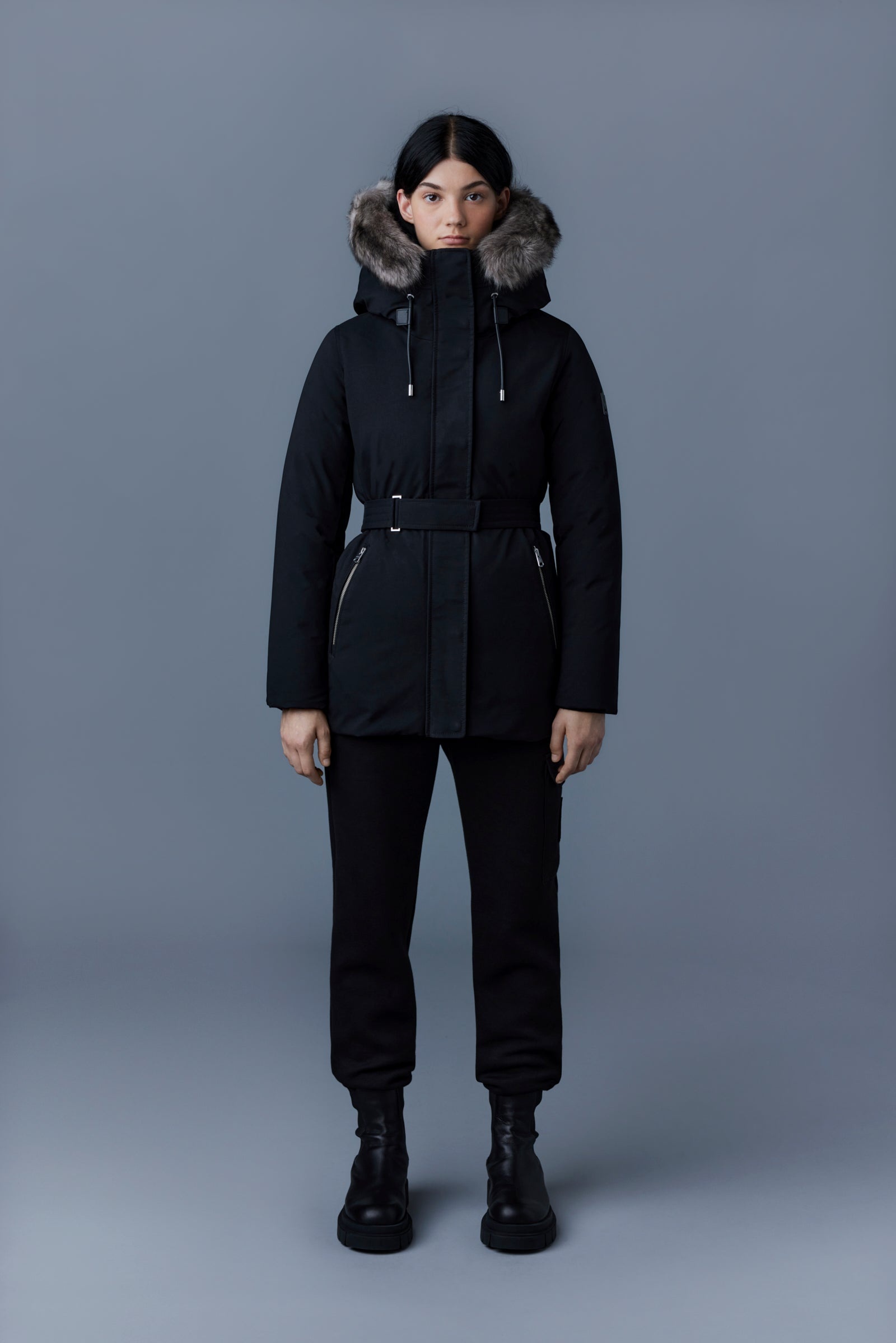 JENI 2-in-1 down parka with removable bib and sheepskin trim - 2