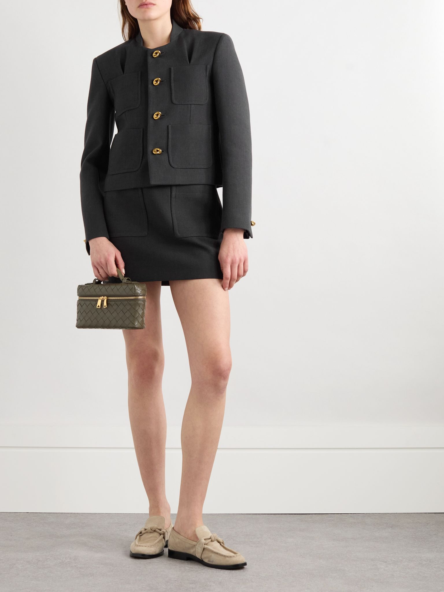 Woven mini skirt Black - 2