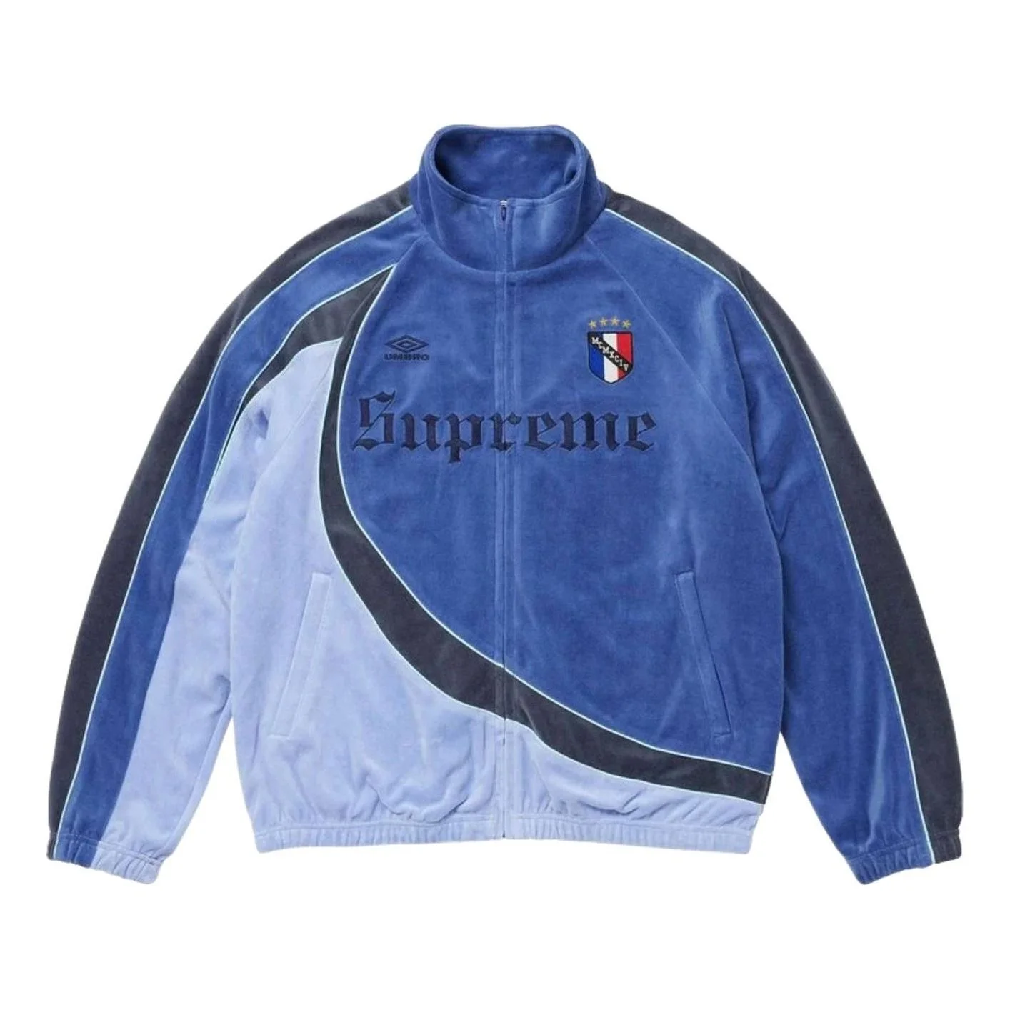 Supreme FW26 x Umbro Velour Track Jacket 'Blue' SUP-FW26-064-BLU - 1