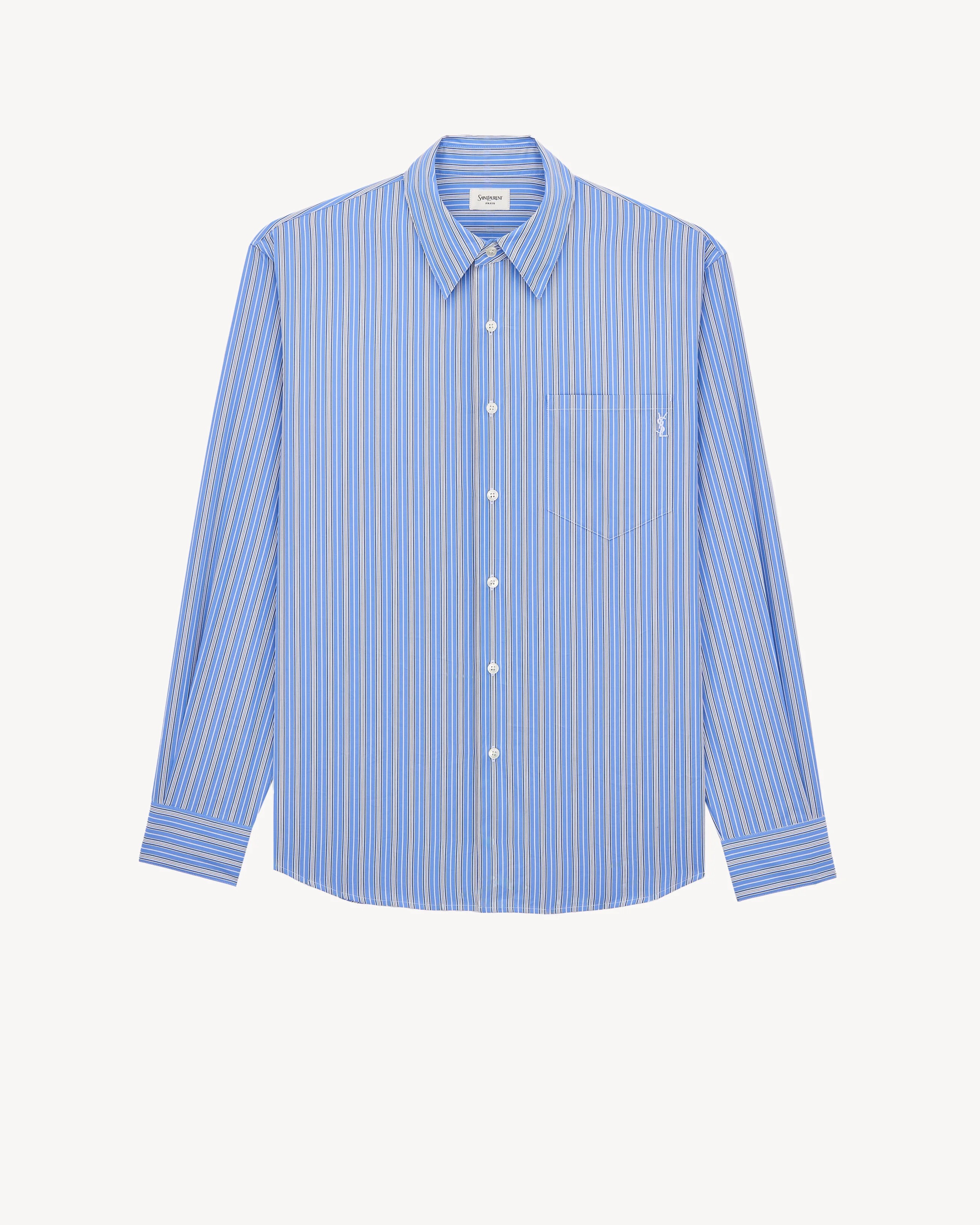 CASSANDRE SHIRT IN STRIPED COTTON POPLIN - 1