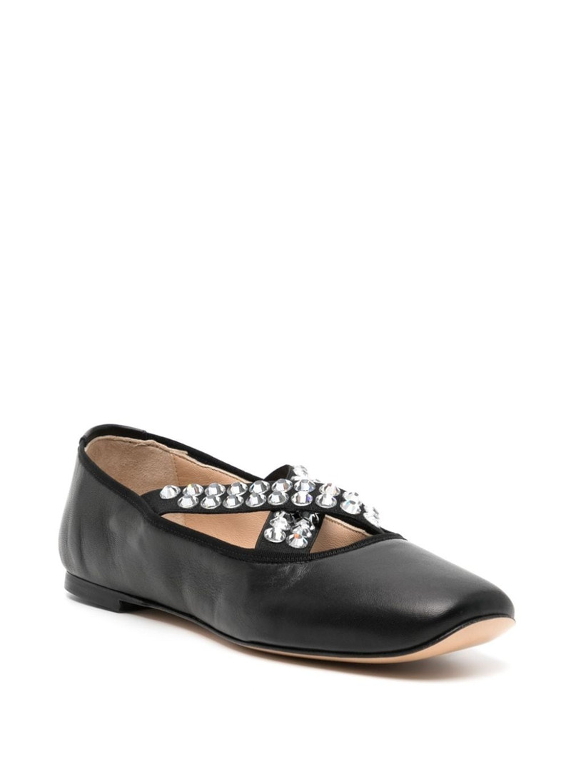 CASADEI crystal-embellished ballerina shoes outlook
