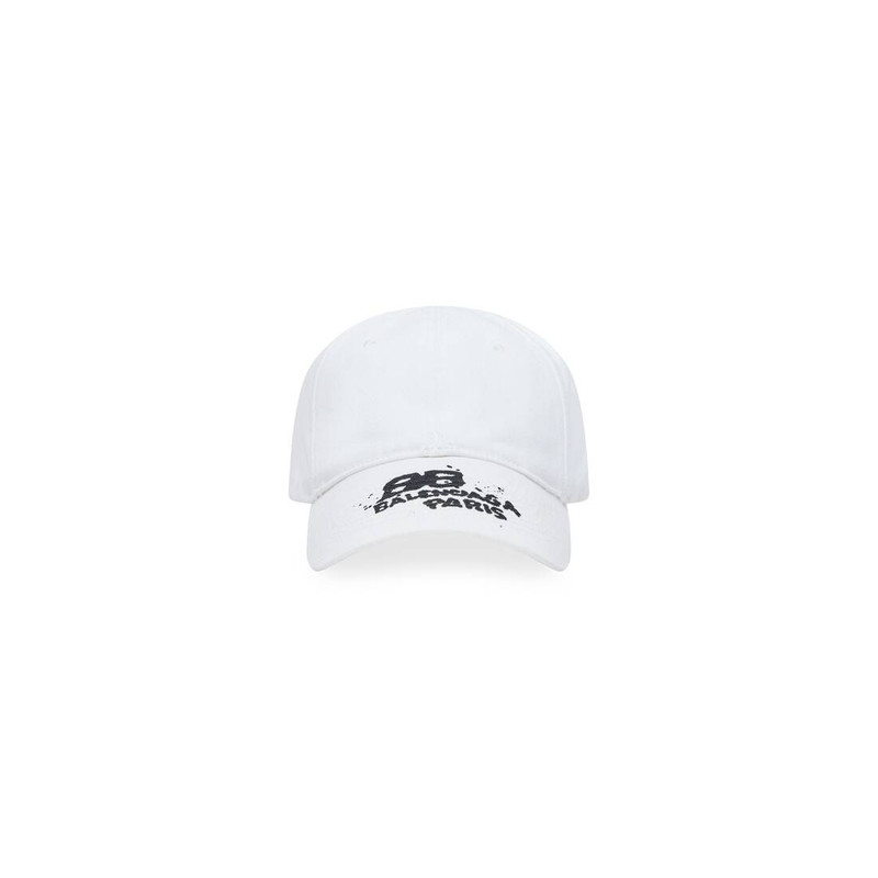 Hand Drawn Bb Icon Cap in White 1