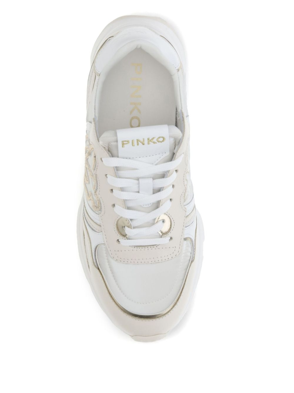 Zoe logo-detail leather sneakers - 4