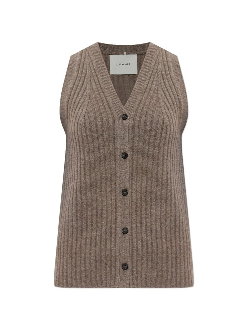 buttoned V-neck vest 1