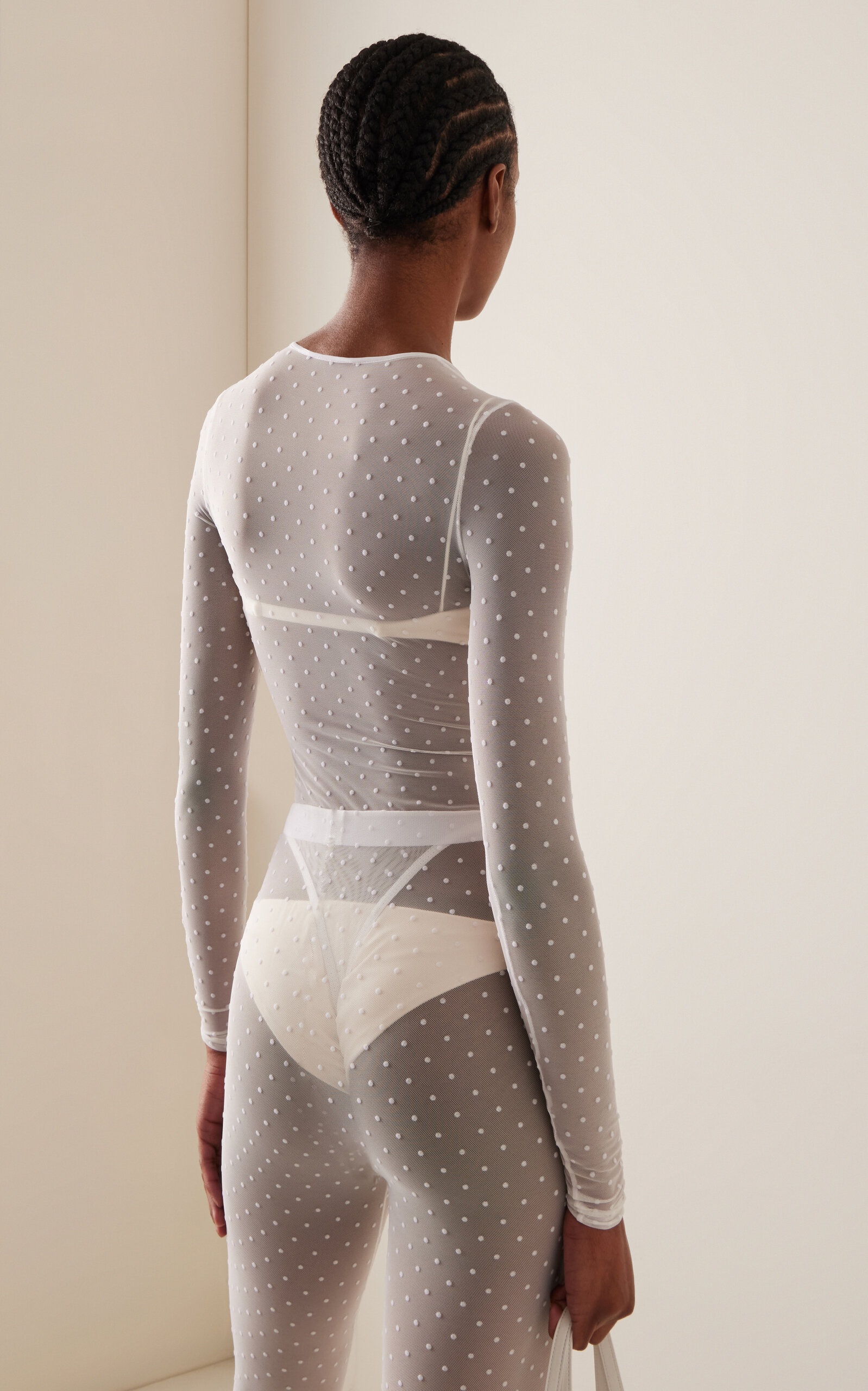 Polka Dot Bodysuit white - 4