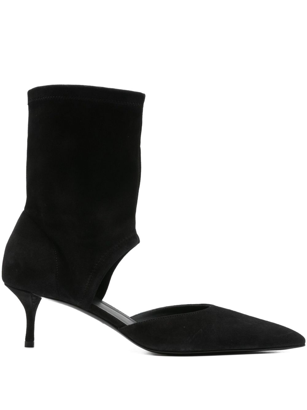 60mm leather heeled boots - 1