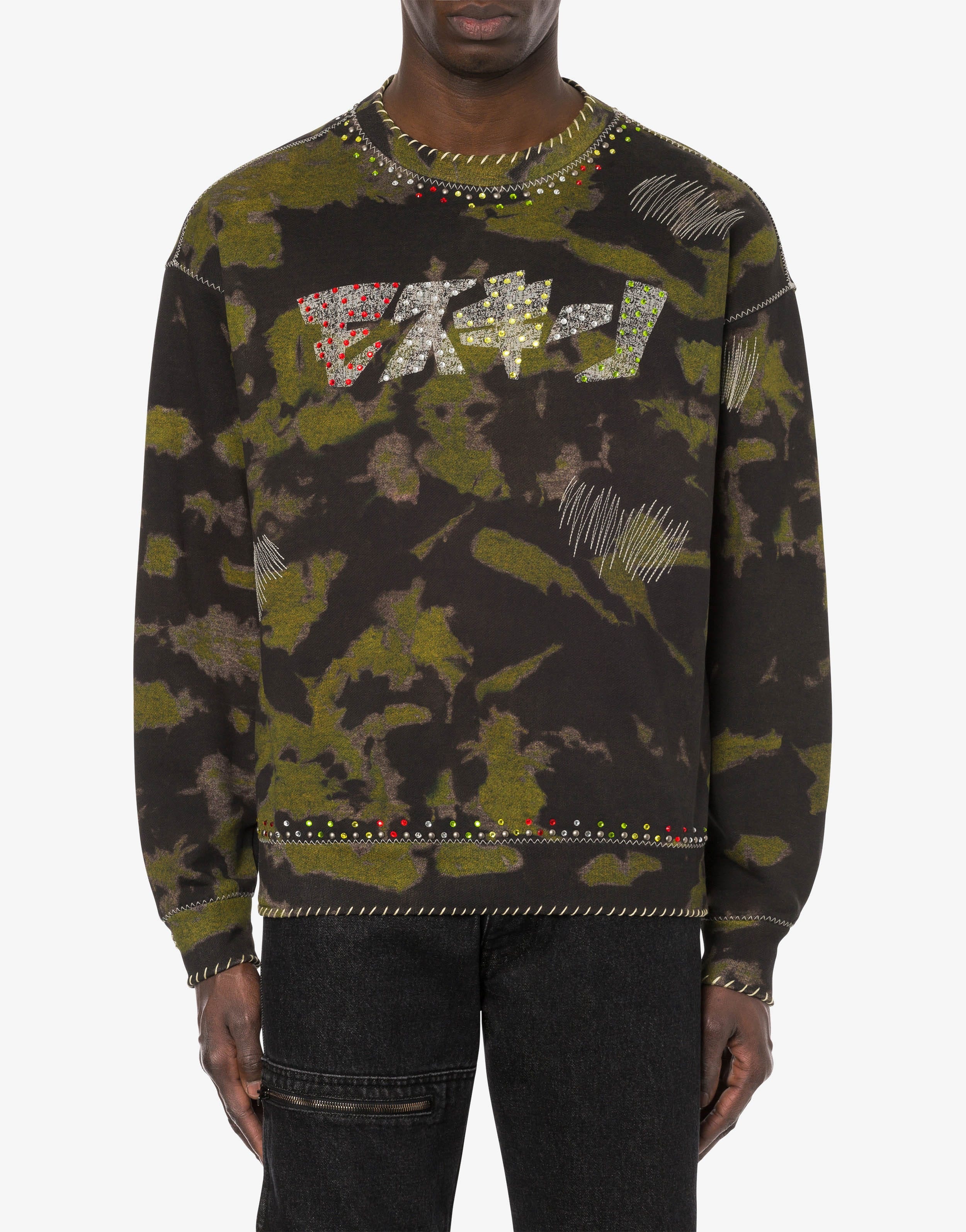 MOSCHINO KATAKANA LOGO CAMOUFLAGE SWEATSHIRT - 2