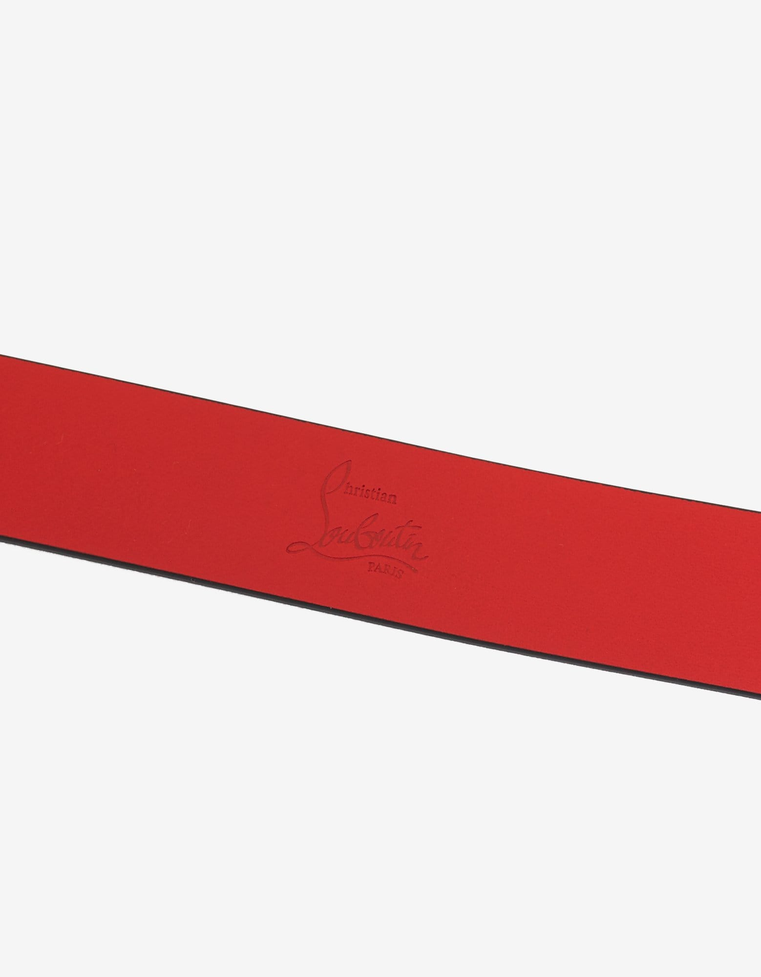 Christian Louboutin Ricky Signature Logo Buckle Black Belt - 4