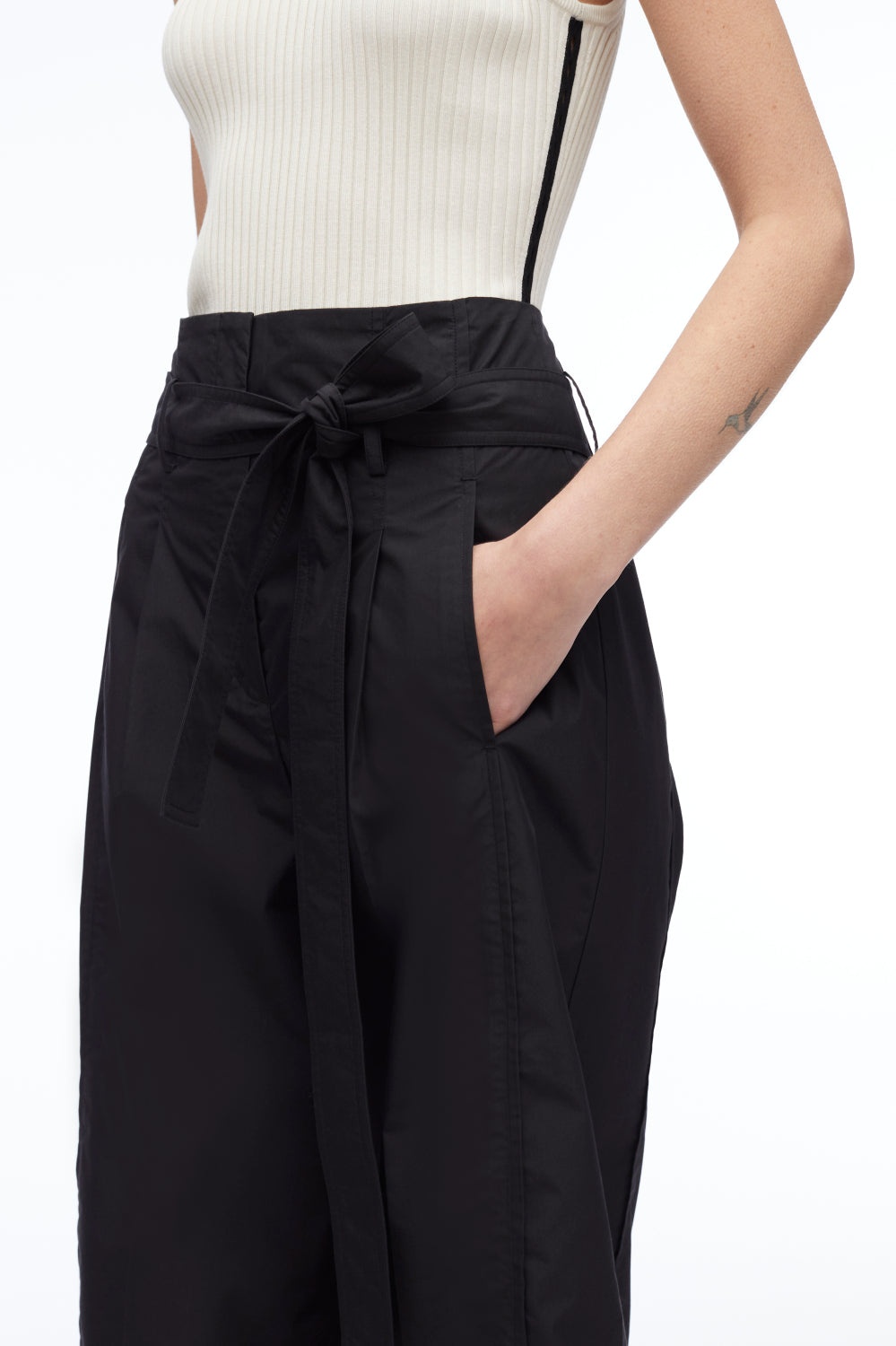 Poplin Wide Leg Pant - 5