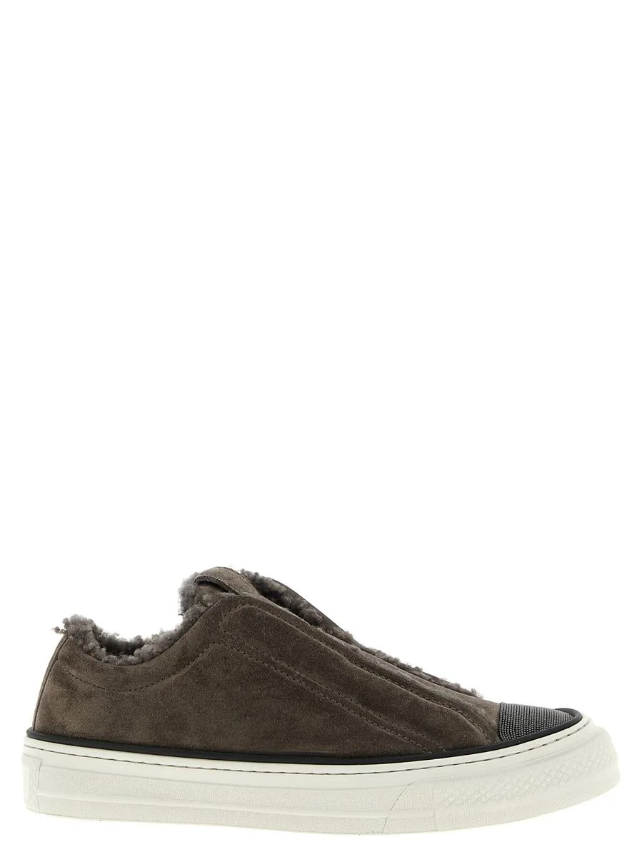 Brunello Cucinelli 'Precious Toe' Sneakers - 1