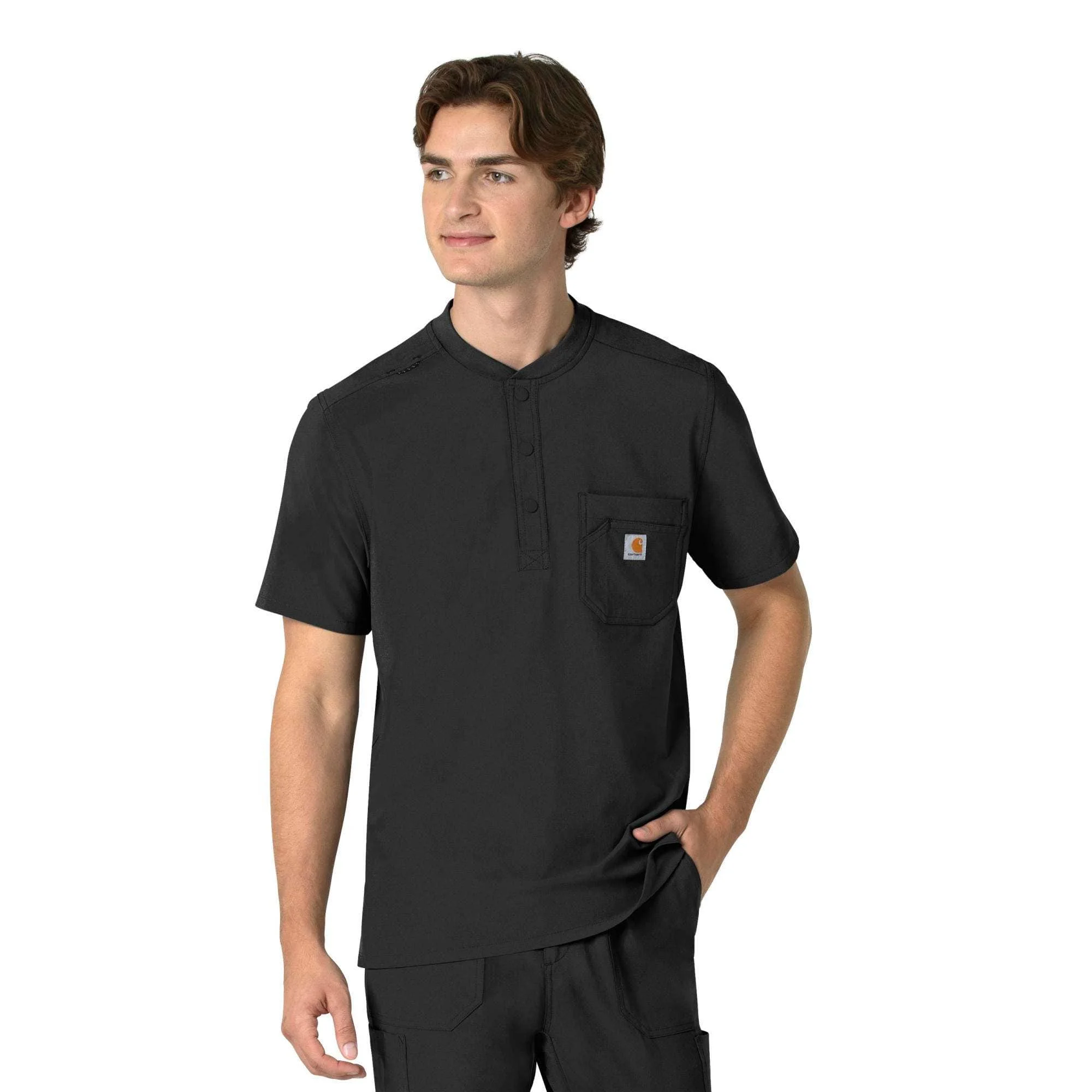 Force Cross-Flex Men's Henley Scrub Top - 1