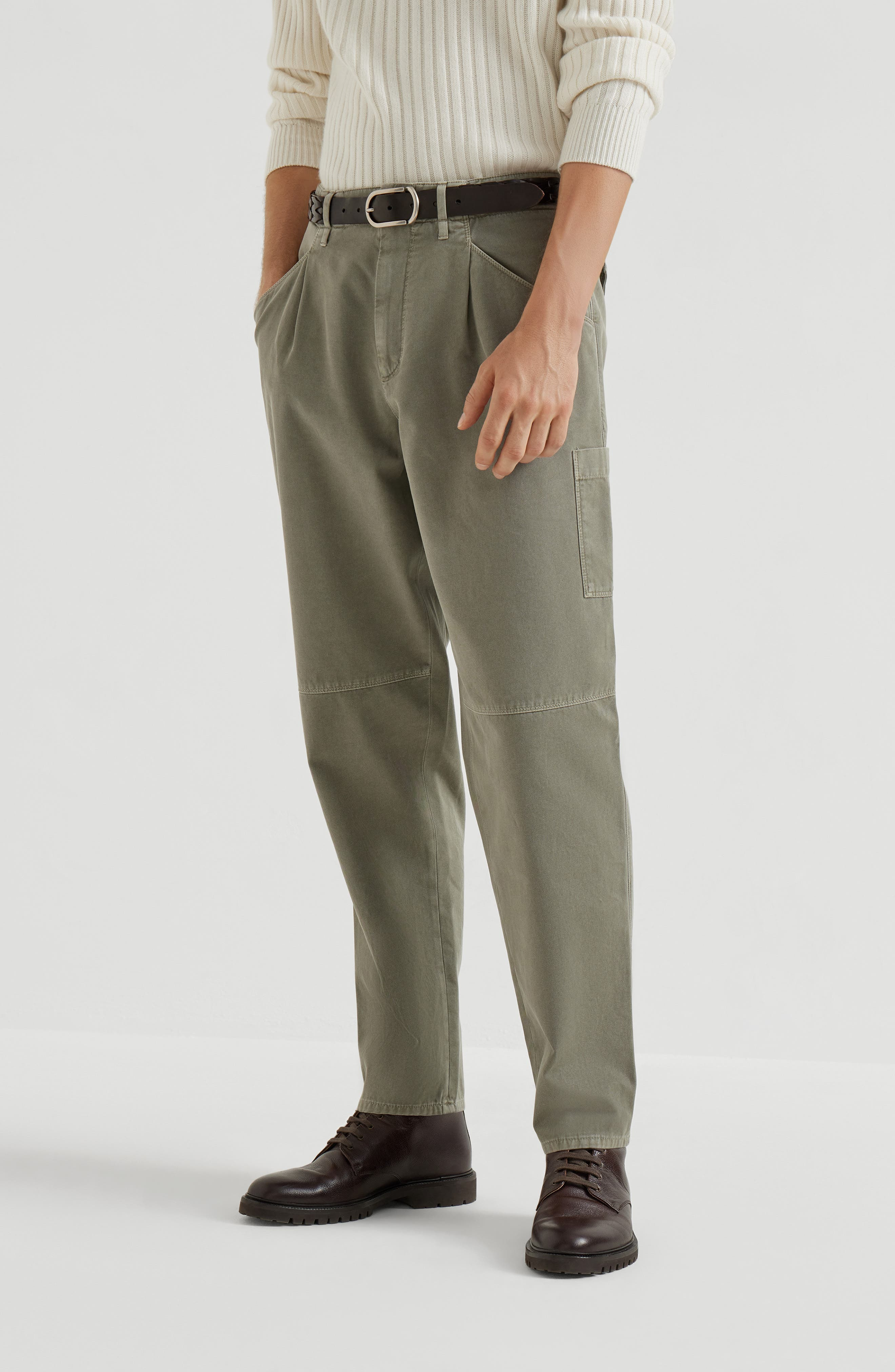 Brunello Cucinelli Ergonomic trousers in Khaki at Nordstrom - 2
