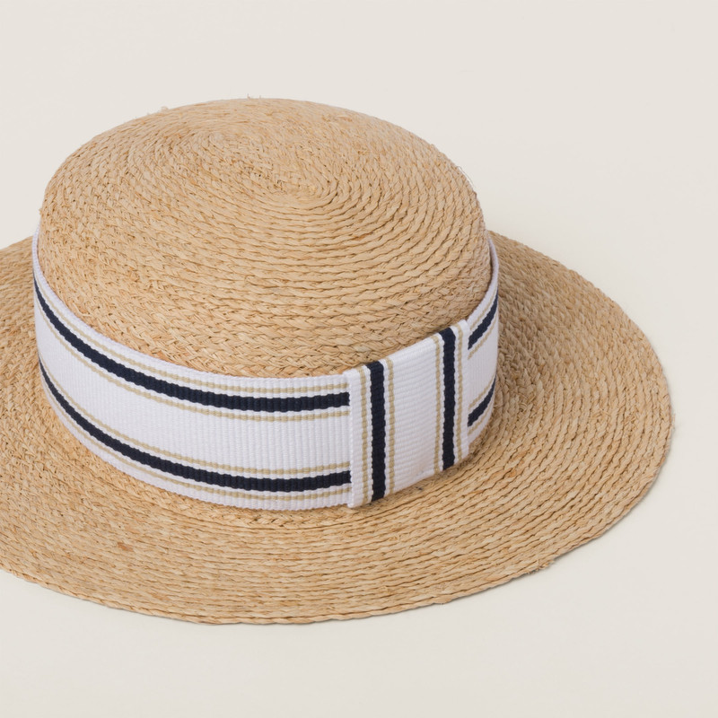 Miu Miu Woven fabric hat outlook