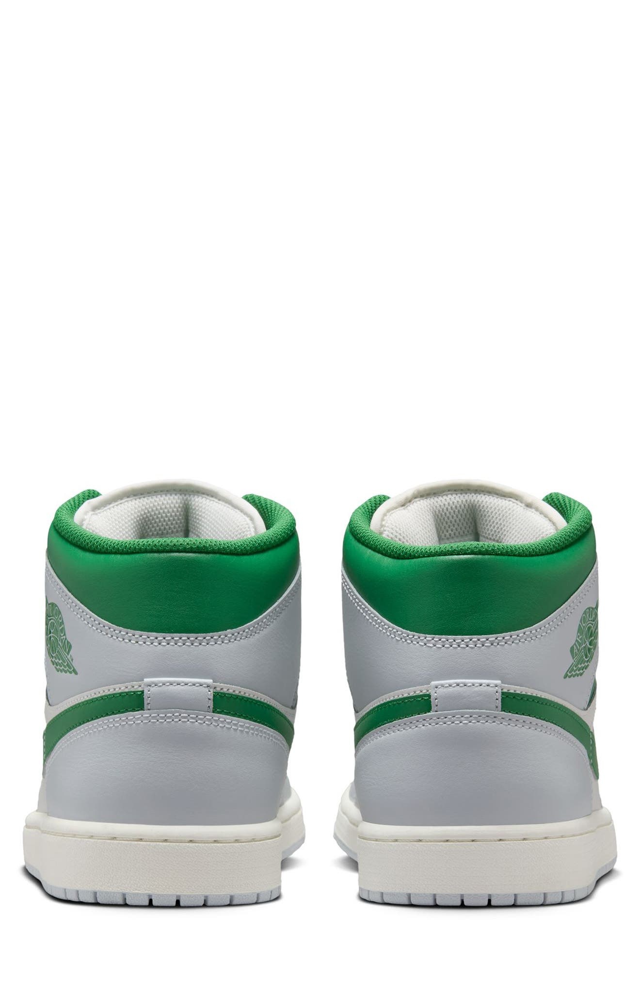 Air Jordan 1 Mid Sneaker in White/Pine Green/Platinum at Nordstrom - 5