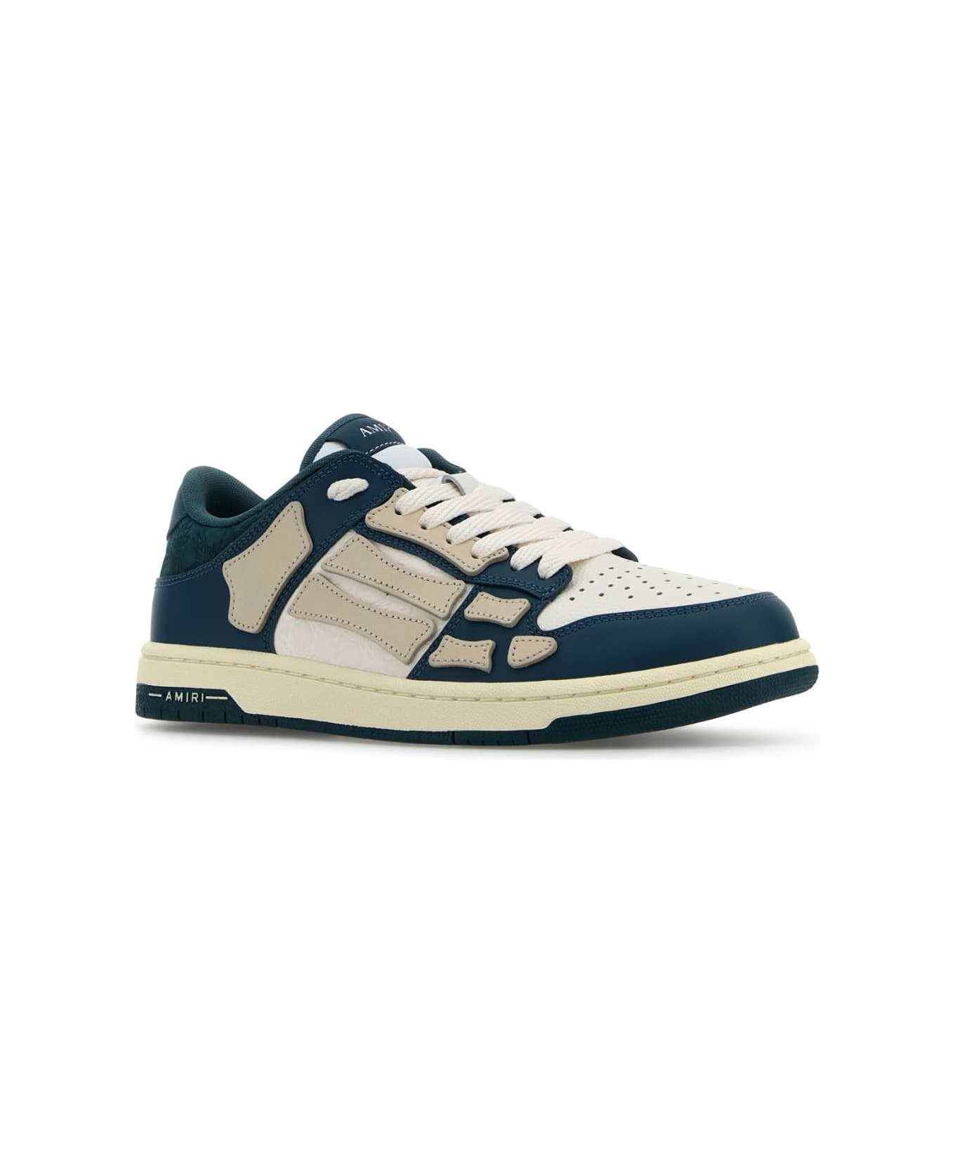 Two-tone Leather Skel Sneakers - 2