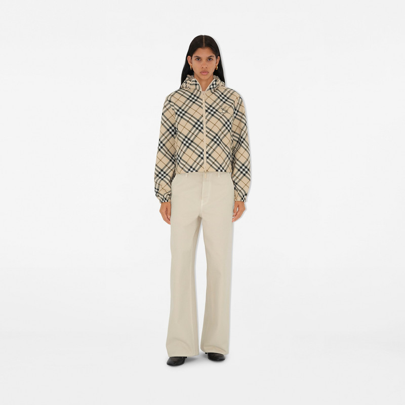 Burberry Cropped Reversible Check Jacket outlook
