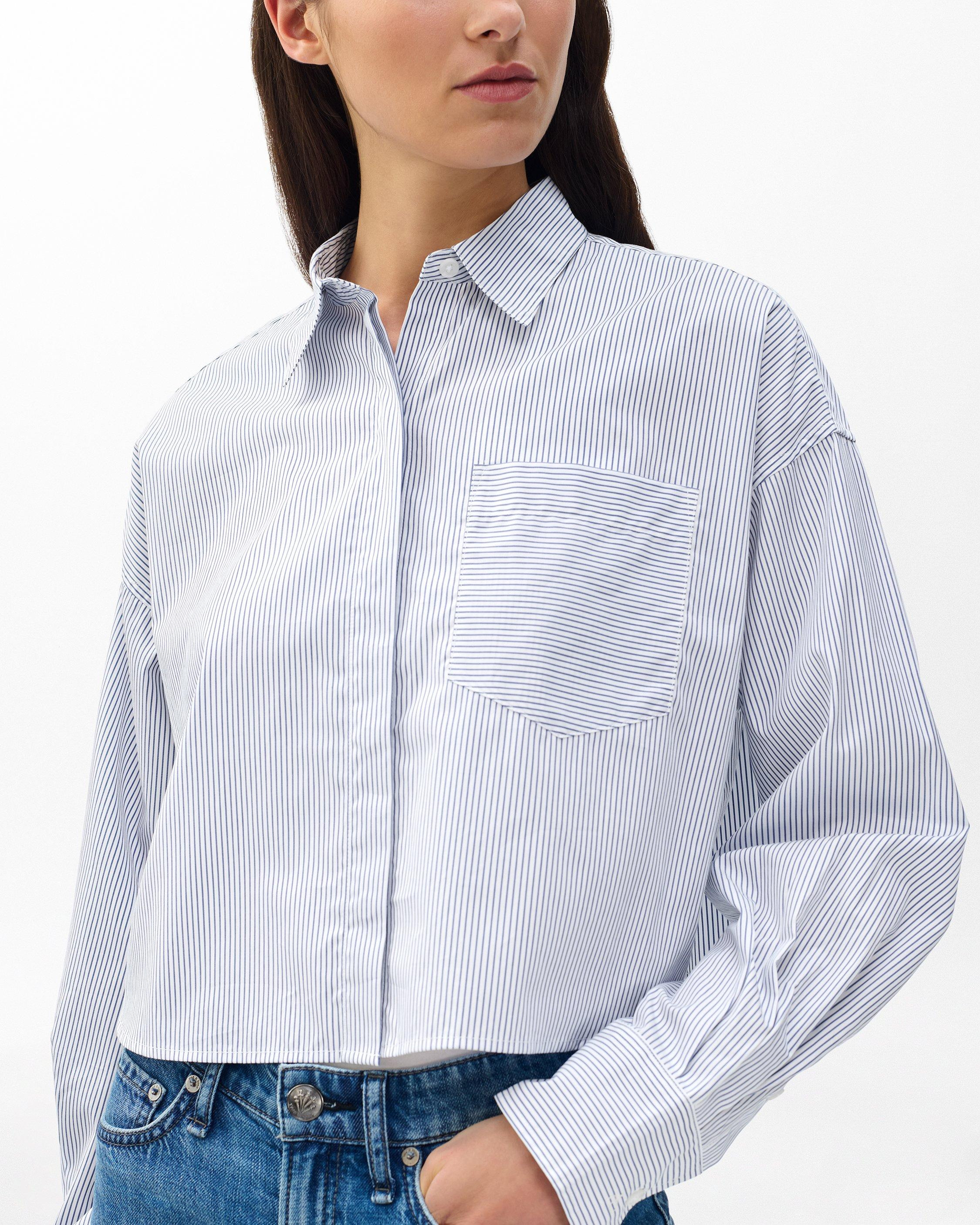 Marin Cropped Striped Shirt - 4