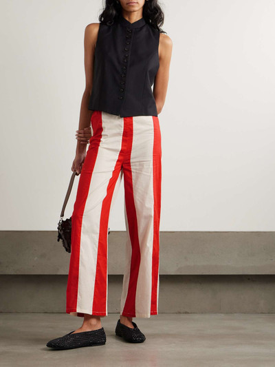 BODE Liberty striped cotton straight-leg pants outlook