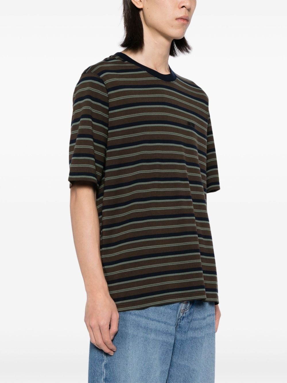 striped short-sleeved T-shirt - 5