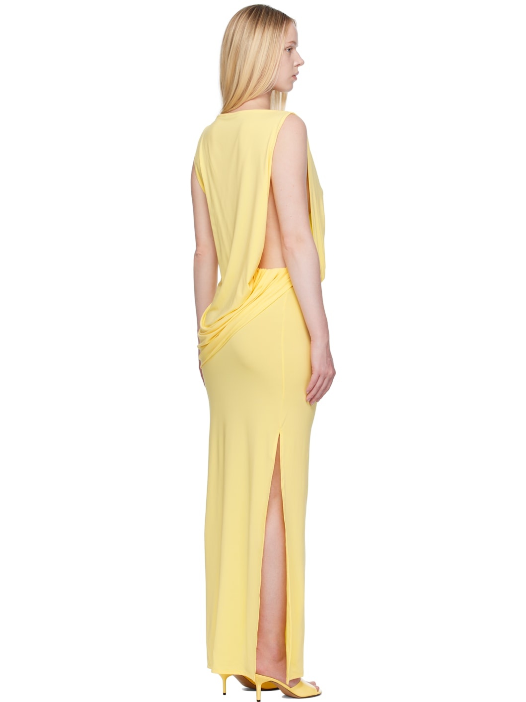 Yellow La Croisière 'The Peplo' Maxi Dress - 3