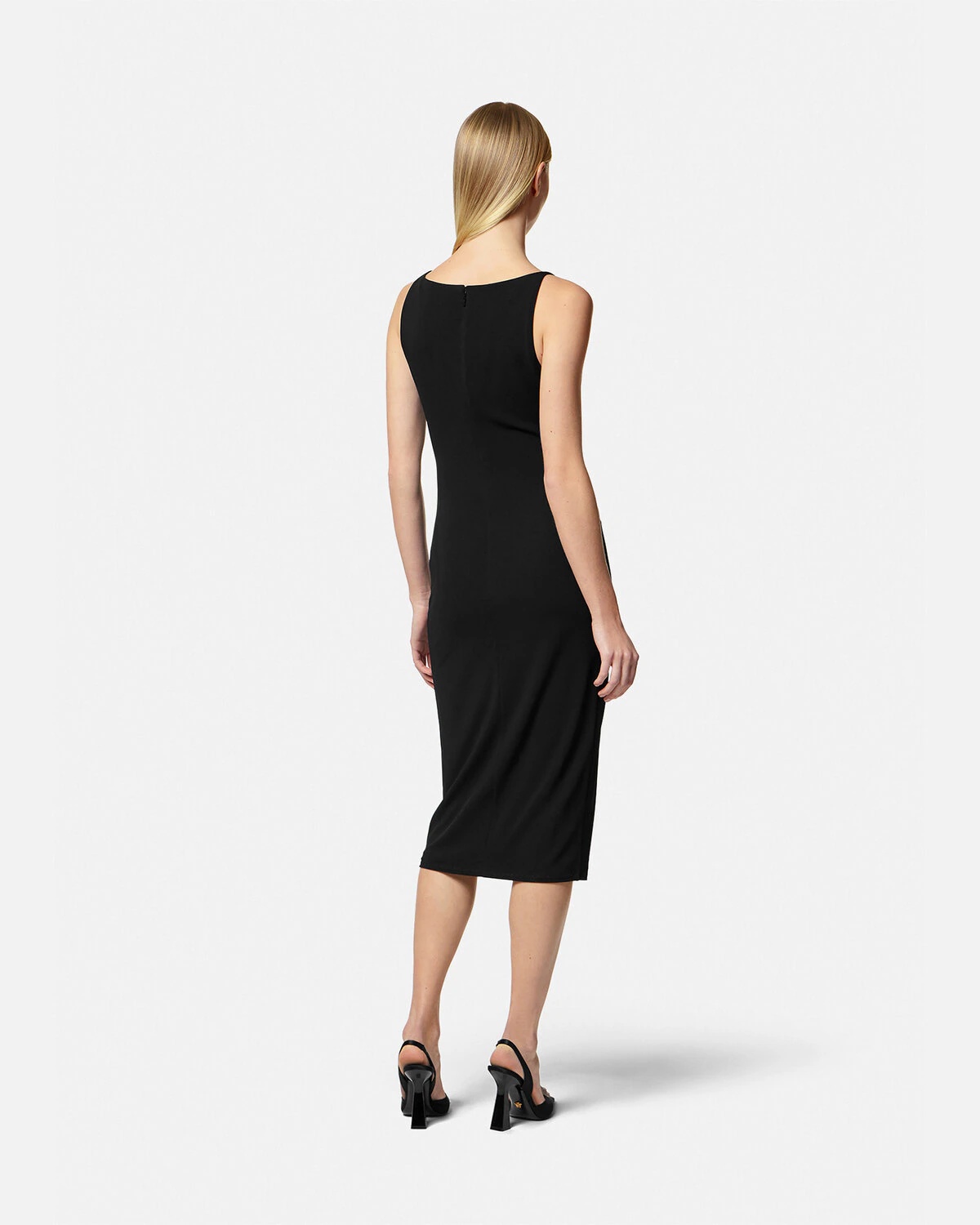 Medusa '95 Fluted Midi Dress Black