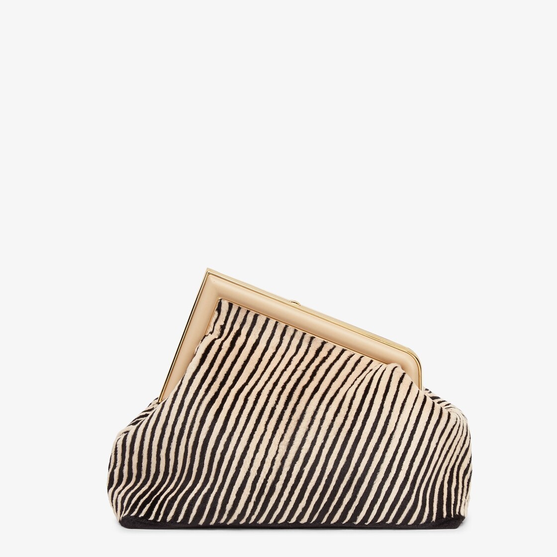 Medium Fendi First bag made of soft mink inlaid by hand with an abstract graphic motif. Oversized me - 3