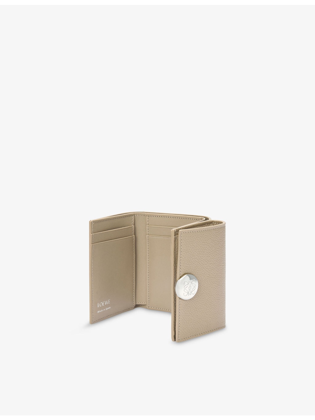 Pebble Tri-Fold Small Leather Wallet - 3