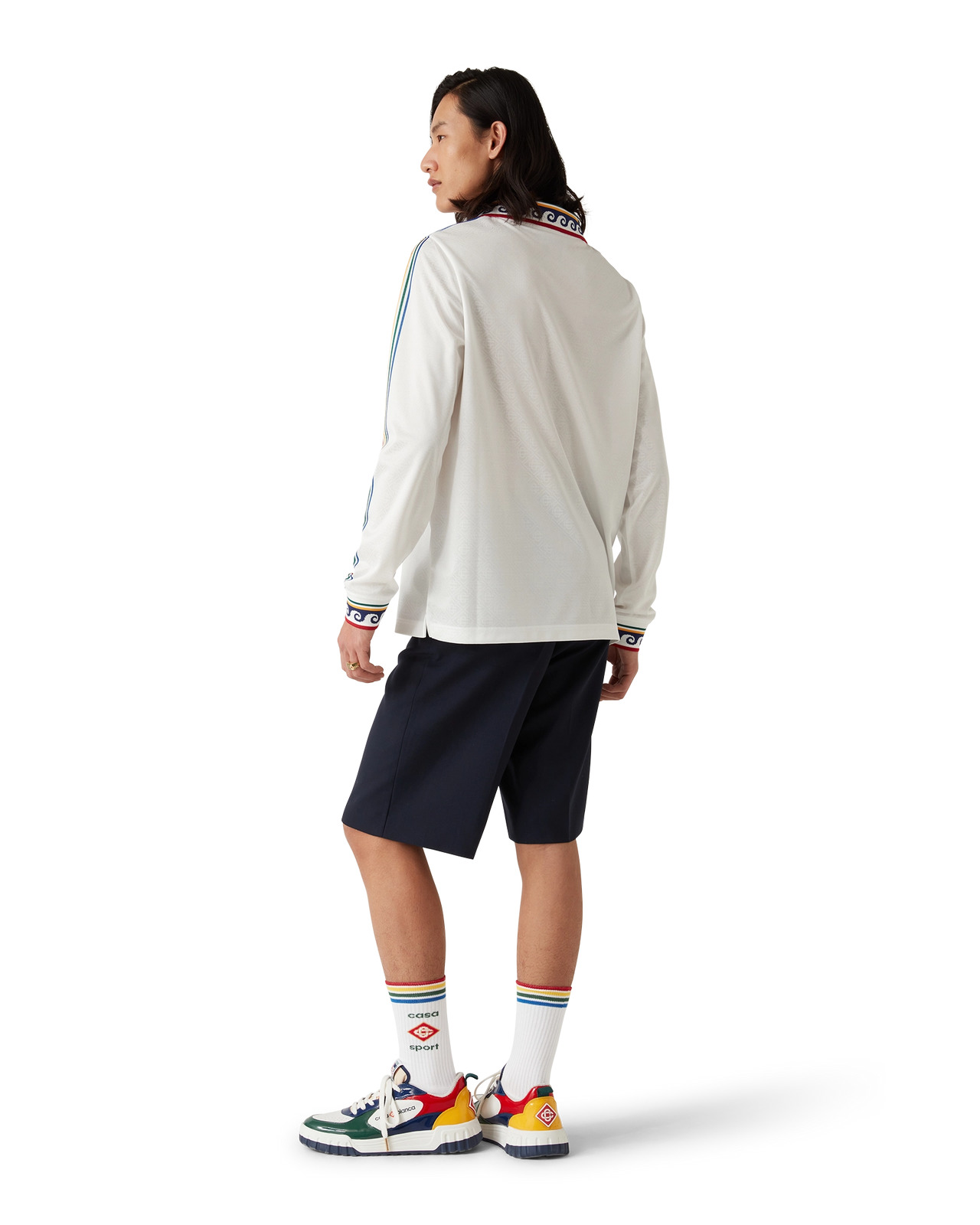 【関税込み】Casablanca ホワイト Casa Sport ソックス CASABLANCA Men's Casa Sport Crew Socks | Neiman Marcus