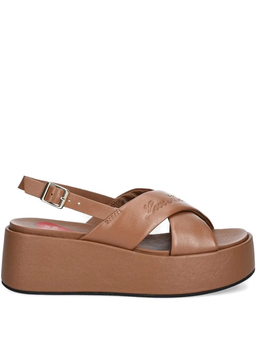 crossover-strap platform sandals - 1