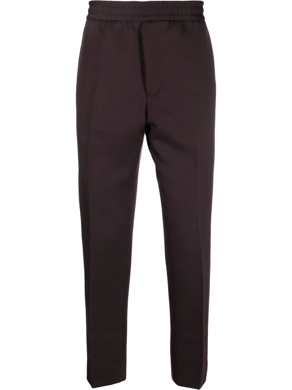 straight-leg elasticated trousers - 1