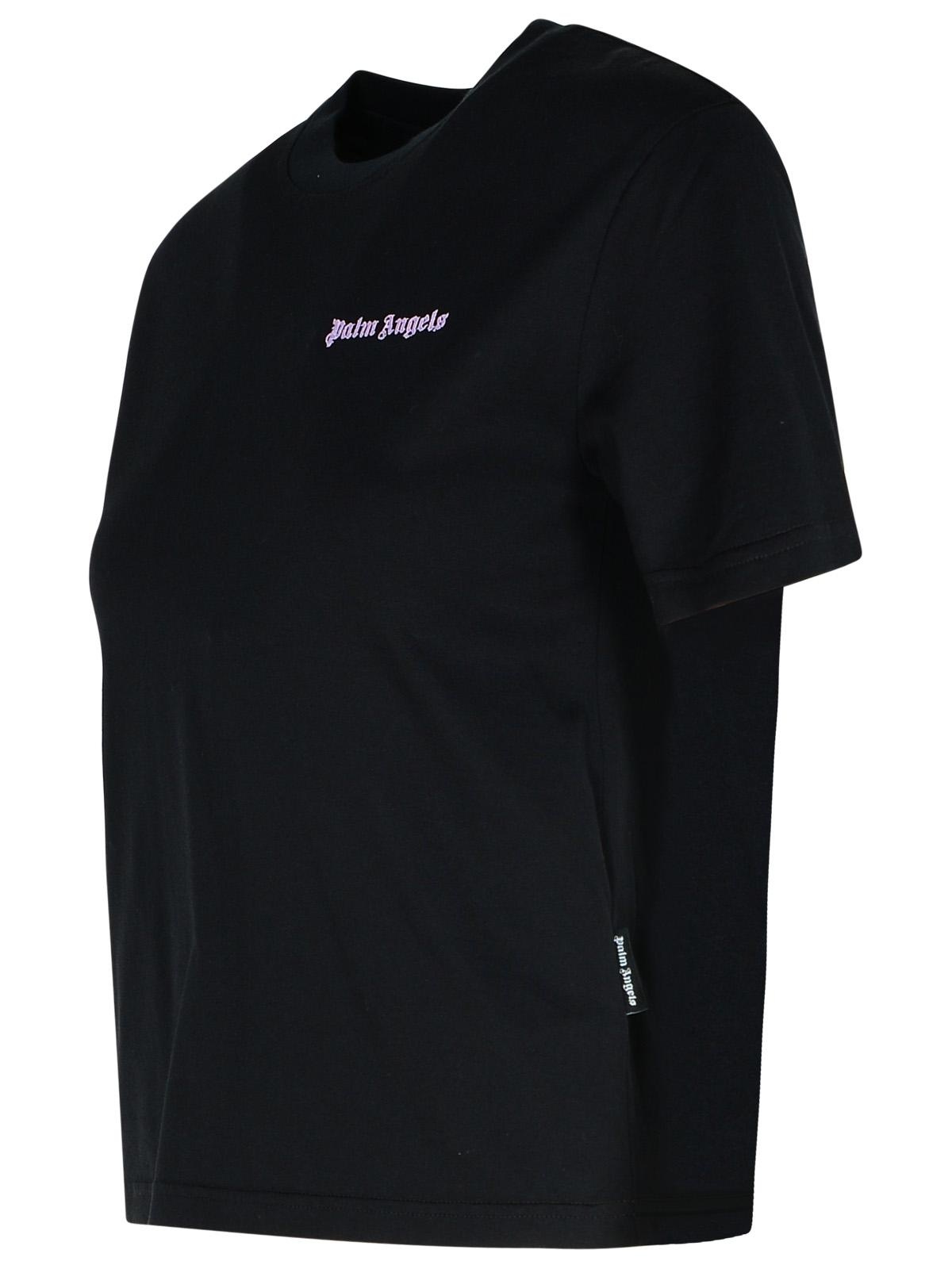 Palm Angels Black Cotton T-Shirt Woman - 2